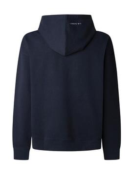 Felpa Pepe Jeans Union blu scuro per uomo