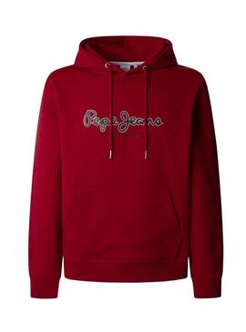 Felpa Pepe Jeans Duke Hoodie rossa per uomo