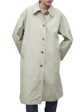 Cappotto Ecoalf Stong beige per donna