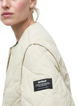 Giacca Ecoalf Mayen beige per donna.