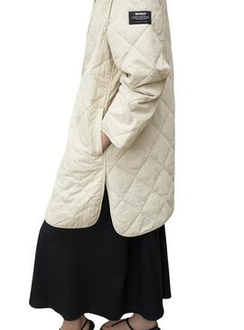 Giacca Ecoalf Mayen beige per donna.