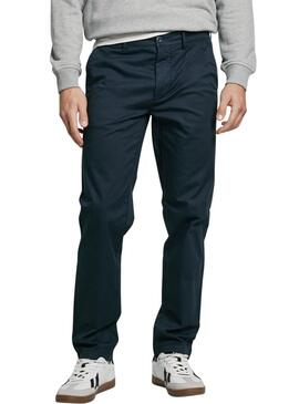 Pantaloni Pepe Jeans cinesi blu scuro per uomo