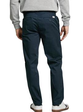 Pantaloni Pepe Jeans cinesi blu scuro per uomo