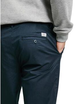 Pantaloni Pepe Jeans cinesi blu scuro per uomo