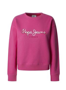 Felpa Pepe Jeans Maddy rosa fucsia per donna