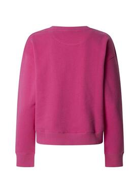 Felpa Pepe Jeans Maddy rosa fucsia per donna