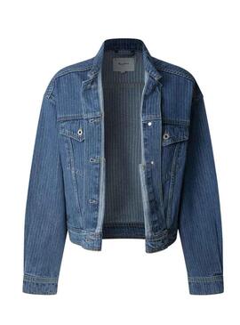 Giacca di jeans a righe Pepe Jeans da donna