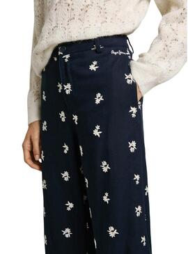 Pantaloni Pepe Jeans Genoveva blu navy per donna