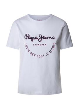 Maglietta Pepe Jeans Rumer bianca da donna