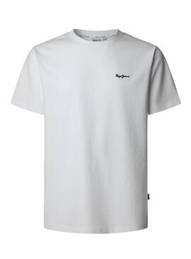 Maglietta Pepe Jeans Contrast Connor bianca per uomo