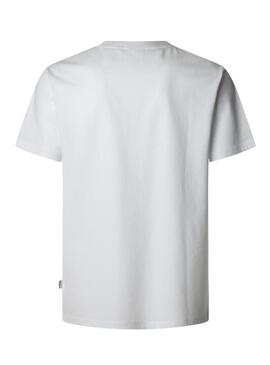 Maglietta Pepe Jeans Contrast Connor bianca per uomo