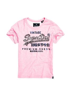 T-Shirt Superdry Goods Sequin Rosa Donna