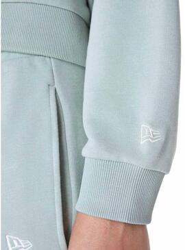 Felpa New Era Script turchese per donna.