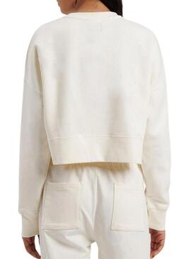 Felpa Converse Crew beige per donna