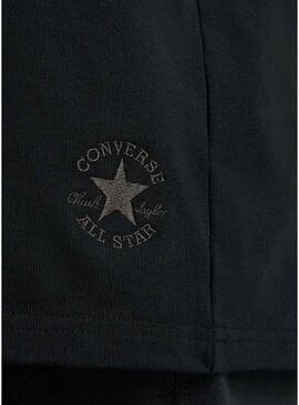 Maglietta Converse Wordmark nera unisex per uomo e donna