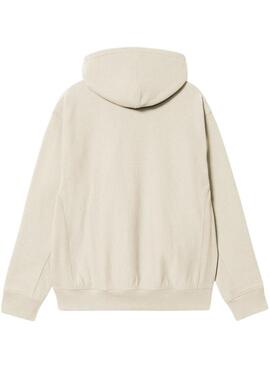 Felpa con zip Carhartt beige per uomo