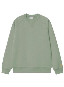 Felpa Carhartt Chase girocollo verde per uomo