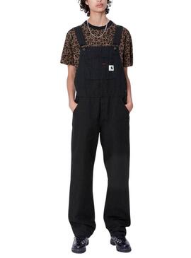 Salopette Carhartt Bib Straight nera per donna