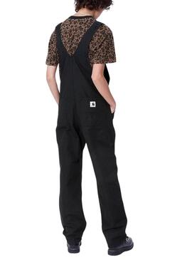 Salopette Carhartt Bib Straight nera per donna