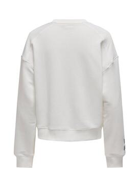 Felpa Only Abigail beige per donna.