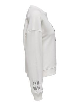 Felpa Only Abigail beige per donna.