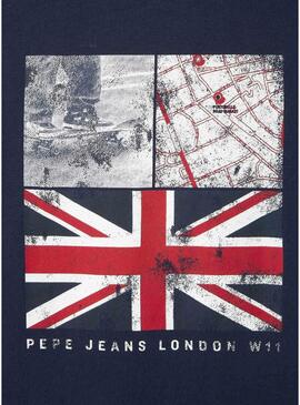 Maglietta Pepe Jeans Arlo blu marino per bambino.