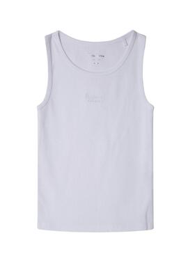 Maglietta Pepe Jeans Jane tank top bianca per ragazza