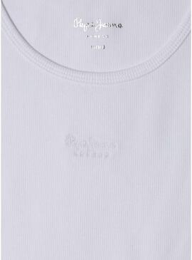 Maglietta Pepe Jeans Jane tank top bianca per ragazza