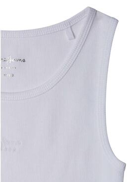 Maglietta Pepe Jeans Jane tank top bianca per ragazza