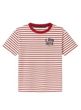 Maglietta Pepe Jeans James a righe rosse e beige