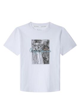 Maglietta Pepe Jeans Wilbert bianca per bambino