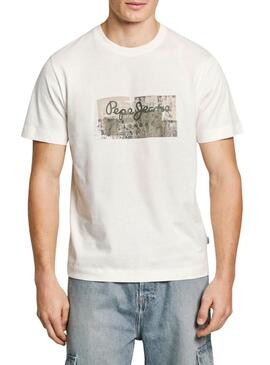 Maglietta Pepe Jeans Dalter bianca per uomo