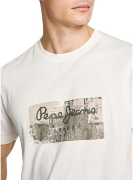Maglietta Pepe Jeans Dalter bianca per uomo