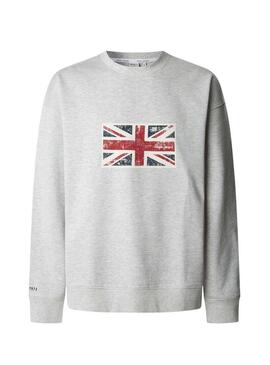 Felpa Pepe Jeans Union grigia per uomo