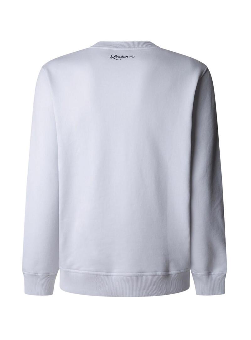 Felpa Pepe Jeans Daxton bianca da uomo