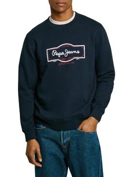 Felpa Pepe Jeans Daxton blu scuro per uomo