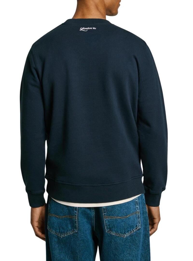 Felpa Pepe Jeans Daxton blu scuro per uomo