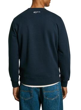 Felpa Pepe Jeans Daxton blu scuro per uomo