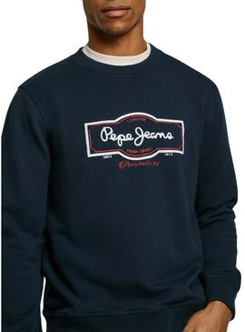 Felpa Pepe Jeans Daxton blu scuro per uomo
