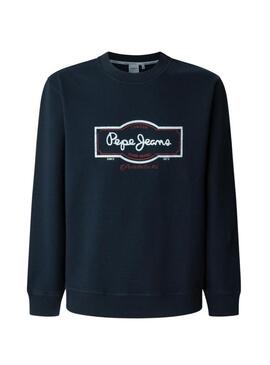Felpa Pepe Jeans Daxton blu scuro per uomo