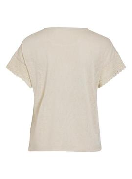Maglietta Vila Vinulan beige per donna