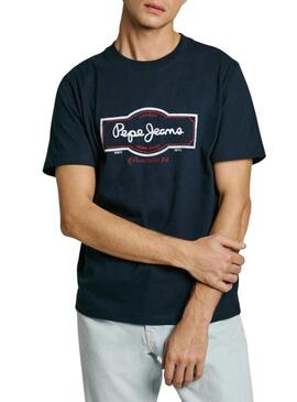 Maglietta Pepe Jeans Daxton blu marino per uomo