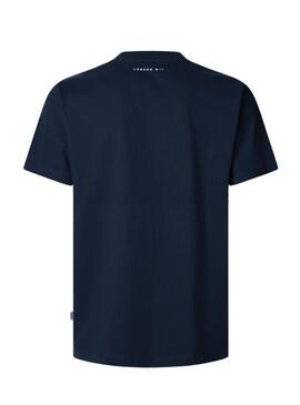 Maglietta Pepe Jeans Daxton blu marino per uomo