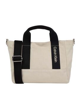 Borsa Calvin Klein Colour Block beige per bambina