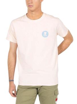 Maglietta El Pulpo Testo Hawaii Beige per Uomo