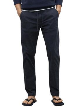 Pantaloni Ecoalf Ethic blu marino per uomo