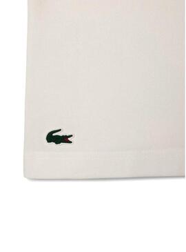 Maglietta Lacoste da tennis con stampa René Lacoste beige per uomo.