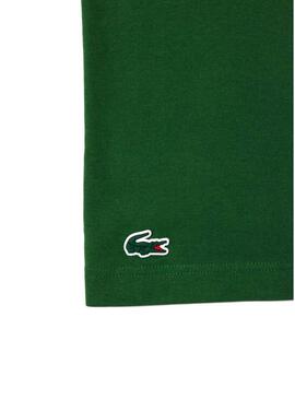 Maglietta Lacoste da tennis con stampa verde per uomo