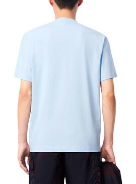 Maglietta Lacoste Logo Lacoste Paris blu per uomo