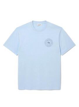 Maglietta Lacoste Logo Lacoste Paris blu per uomo